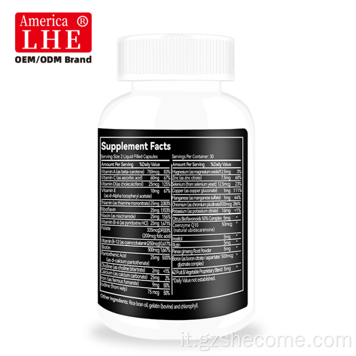 Capsule multivitaminiche Shecome Supporto per la salute immunitaria